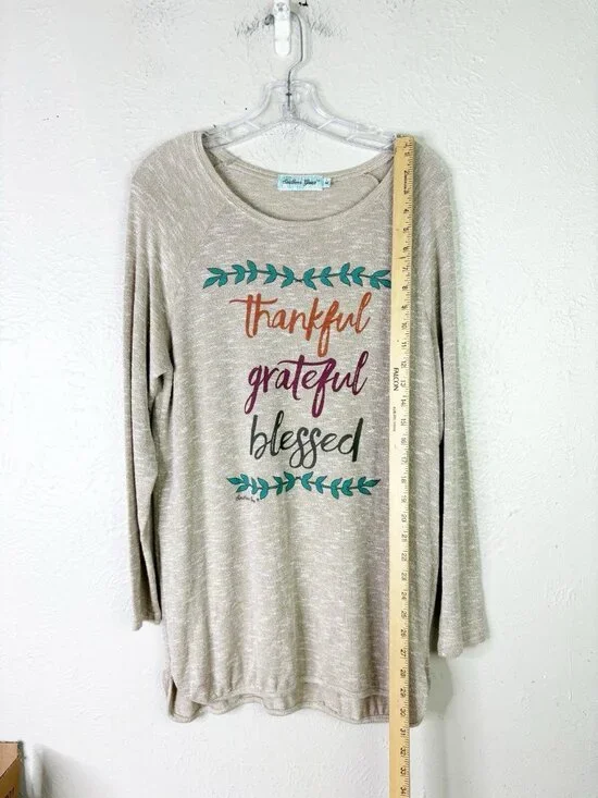 Southern Grace Medium Lightweight Soft Oversized Tunic Fall Sweater Top GUC - Picture 3 of 9